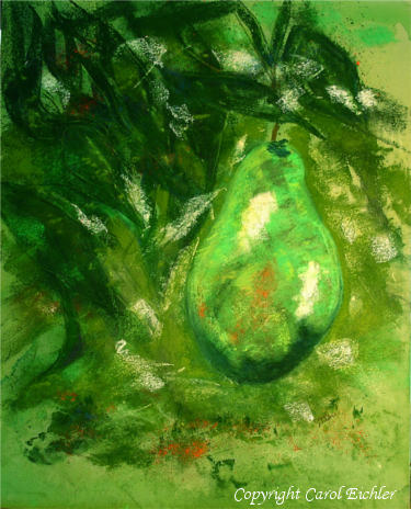 What a Pear!  Soft pastels painting