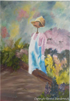 Garden Goddess, oil painting