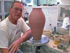 Rudy Bauer, Ceramic Artist, porcelain lamps