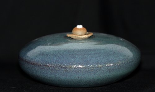 Copper Blue, paraffin lamp, smokeless oil lamp, ceramic art