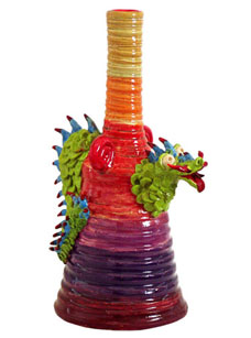 Rainbow Dragon Vase